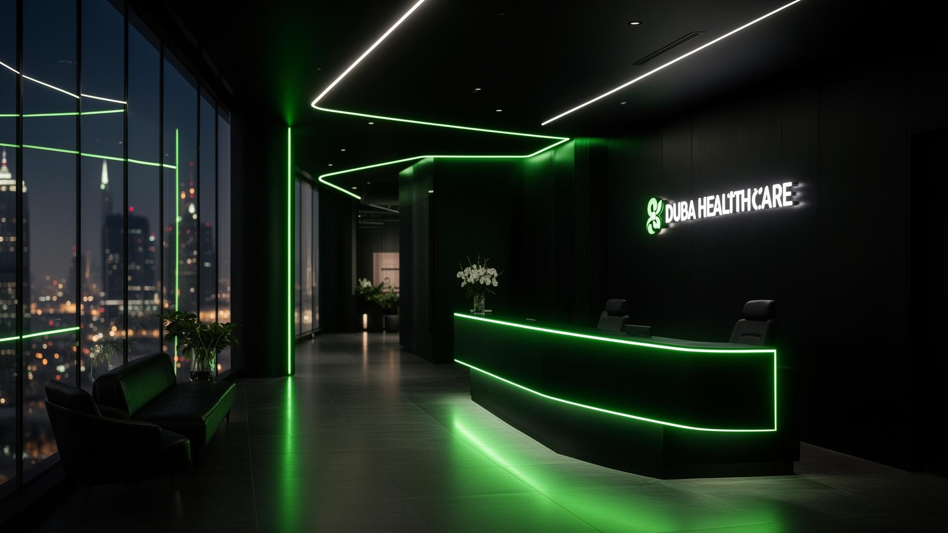 Modern Dubai healthcare clinic interior